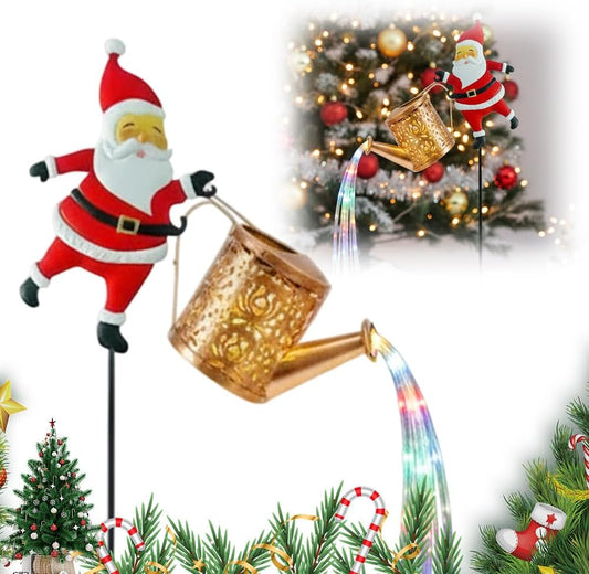 Santa Claus Solar Watering Can Light - 2026 New Solar Christmas Outdoor Lantern Light