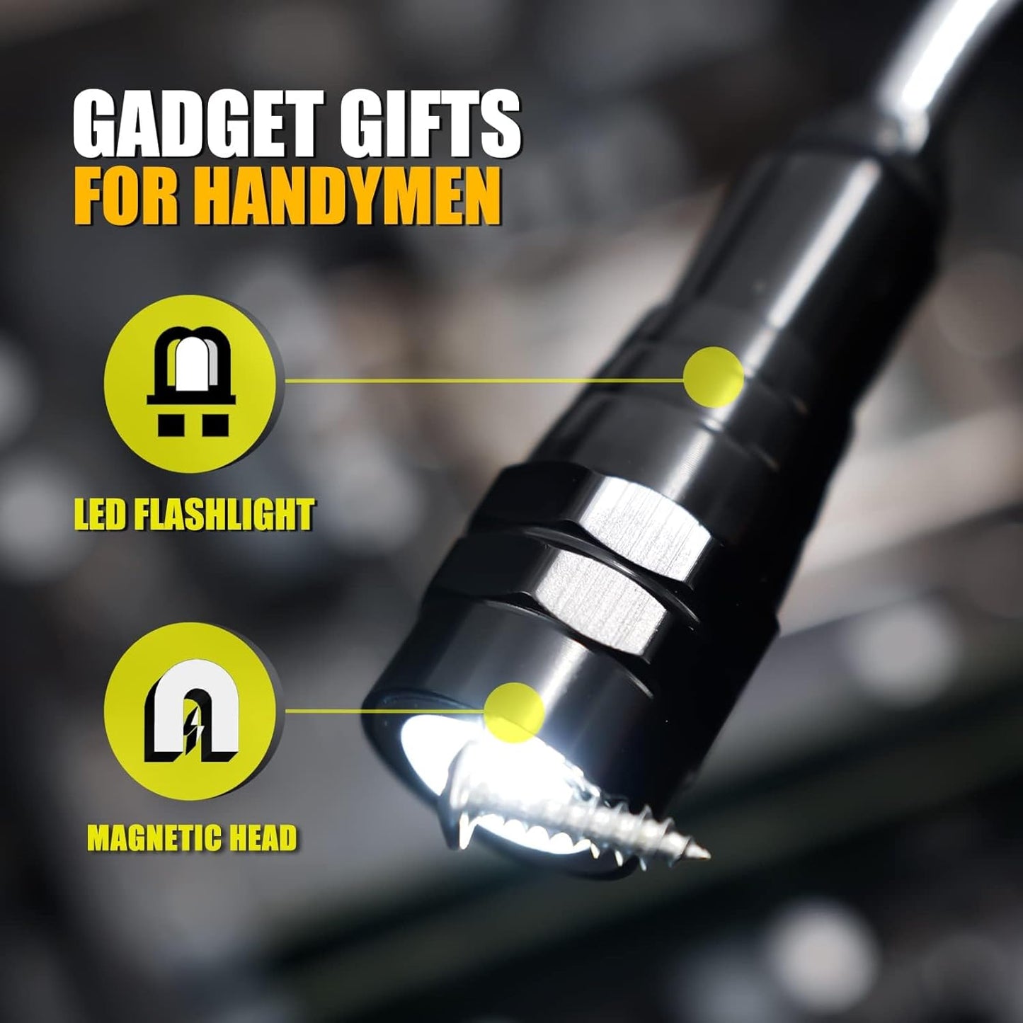 Stocking Stuffers for Men LED Magnetic Pickup Tools