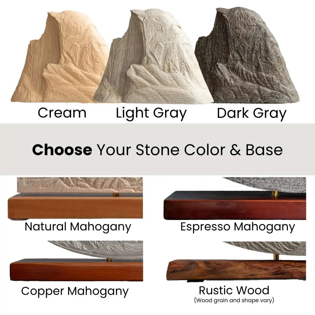 Artisan Mountain Sculpture - Dynamic Stone Art for Home & Office Decor