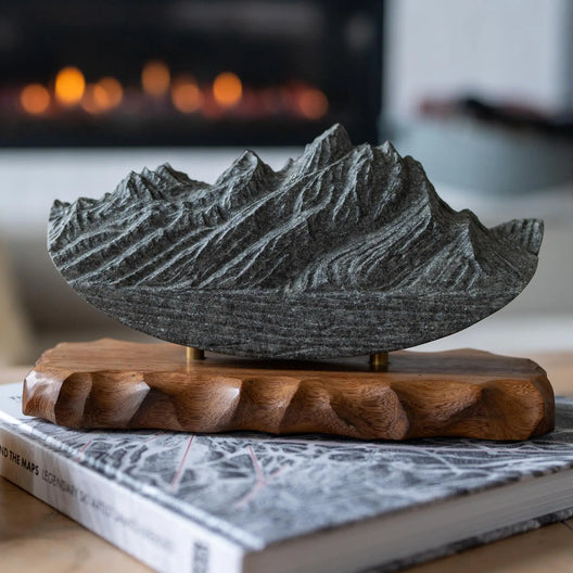 Artisan Mountain Sculpture - Dynamic Stone Art for Home & Office Decor